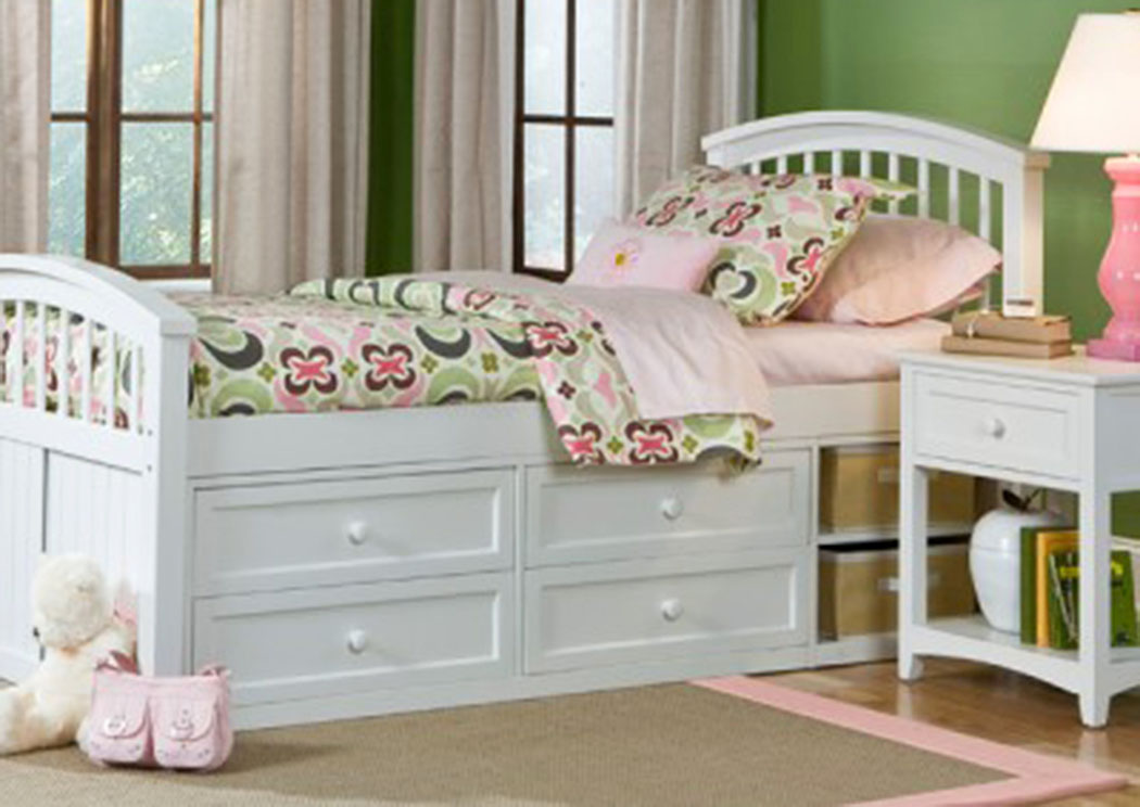Schoolhouse Twin Captains Bed,NE Kids