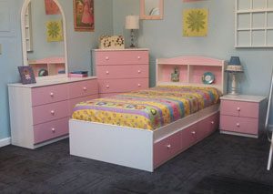 Twin Bookcase Bed,Central